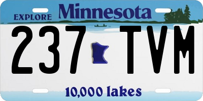 MN license plate 237TVM