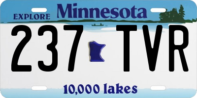 MN license plate 237TVR
