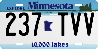 MN license plate 237TVV