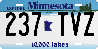 MN license plate 237TVZ
