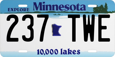 MN license plate 237TWE