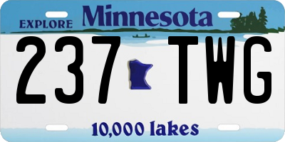 MN license plate 237TWG