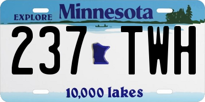 MN license plate 237TWH
