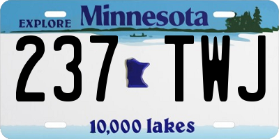 MN license plate 237TWJ