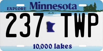 MN license plate 237TWP