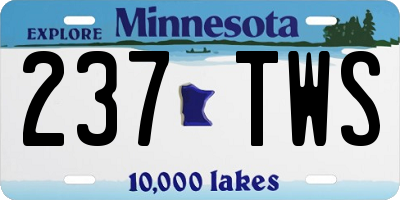 MN license plate 237TWS