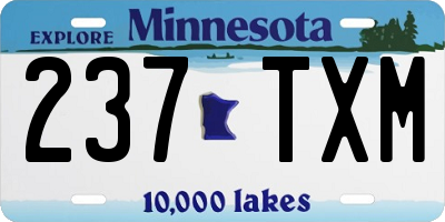 MN license plate 237TXM