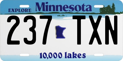 MN license plate 237TXN