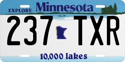 MN license plate 237TXR
