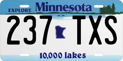 MN license plate 237TXS