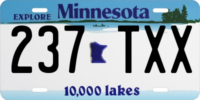 MN license plate 237TXX