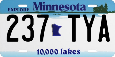MN license plate 237TYA