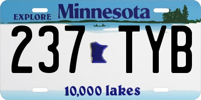 MN license plate 237TYB