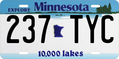 MN license plate 237TYC