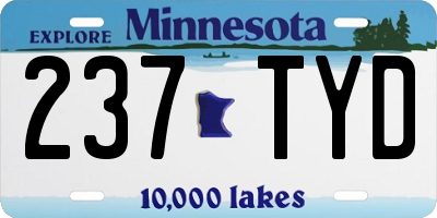 MN license plate 237TYD