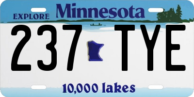 MN license plate 237TYE