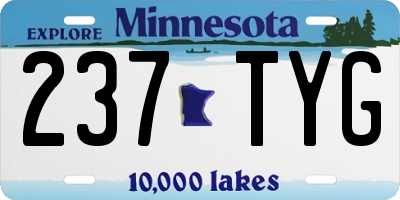 MN license plate 237TYG