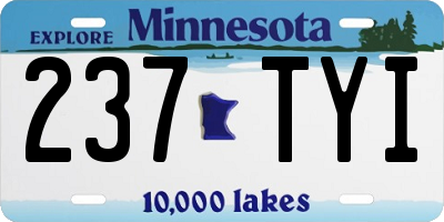 MN license plate 237TYI
