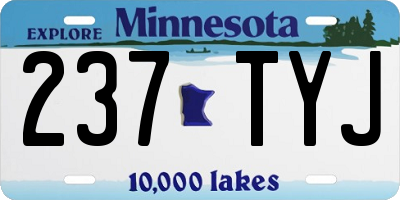 MN license plate 237TYJ
