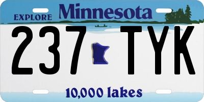 MN license plate 237TYK