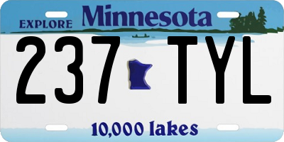 MN license plate 237TYL