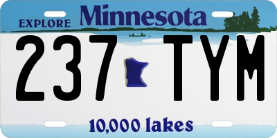 MN license plate 237TYM