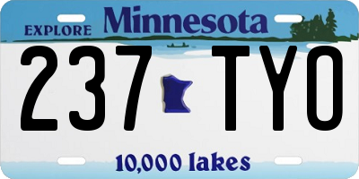 MN license plate 237TYO