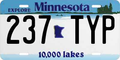 MN license plate 237TYP