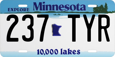 MN license plate 237TYR