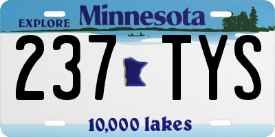 MN license plate 237TYS