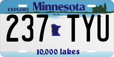 MN license plate 237TYU