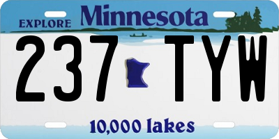 MN license plate 237TYW