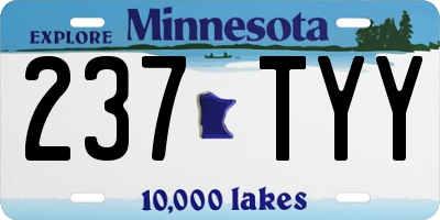 MN license plate 237TYY