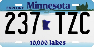 MN license plate 237TZC