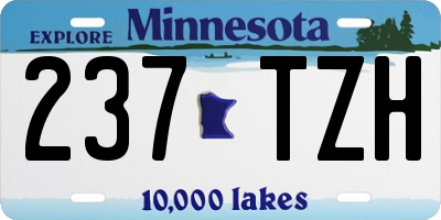 MN license plate 237TZH