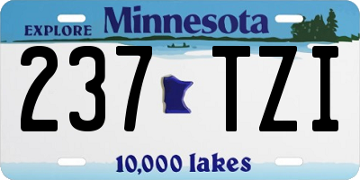 MN license plate 237TZI