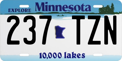 MN license plate 237TZN
