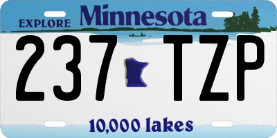 MN license plate 237TZP