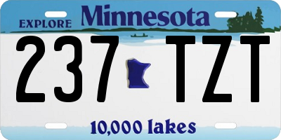 MN license plate 237TZT