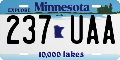 MN license plate 237UAA