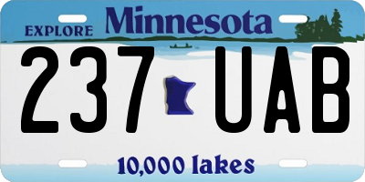 MN license plate 237UAB