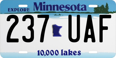 MN license plate 237UAF