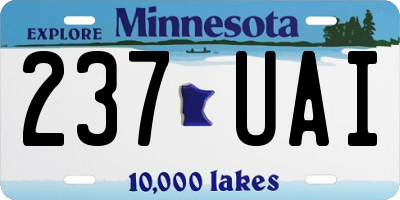 MN license plate 237UAI