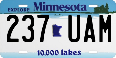 MN license plate 237UAM