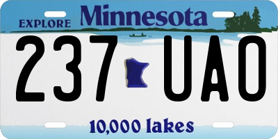 MN license plate 237UAO