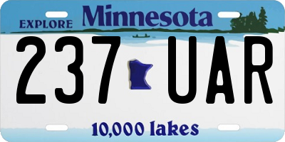 MN license plate 237UAR