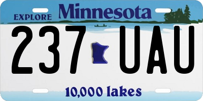 MN license plate 237UAU
