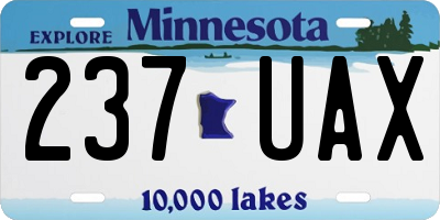 MN license plate 237UAX