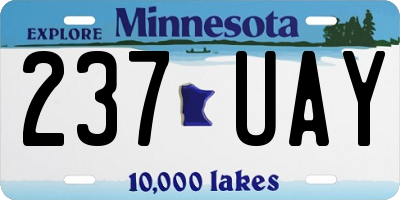 MN license plate 237UAY