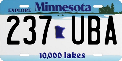 MN license plate 237UBA